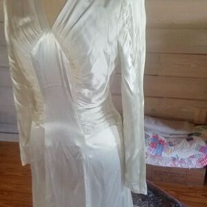 1920s vintage liquid satin wedding dress